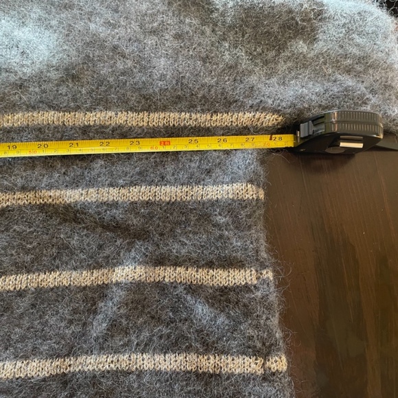 Des Petits Hauts Mohair striped gray, yellow (Women L), loose fit Sweater. - Picture 9 of 11